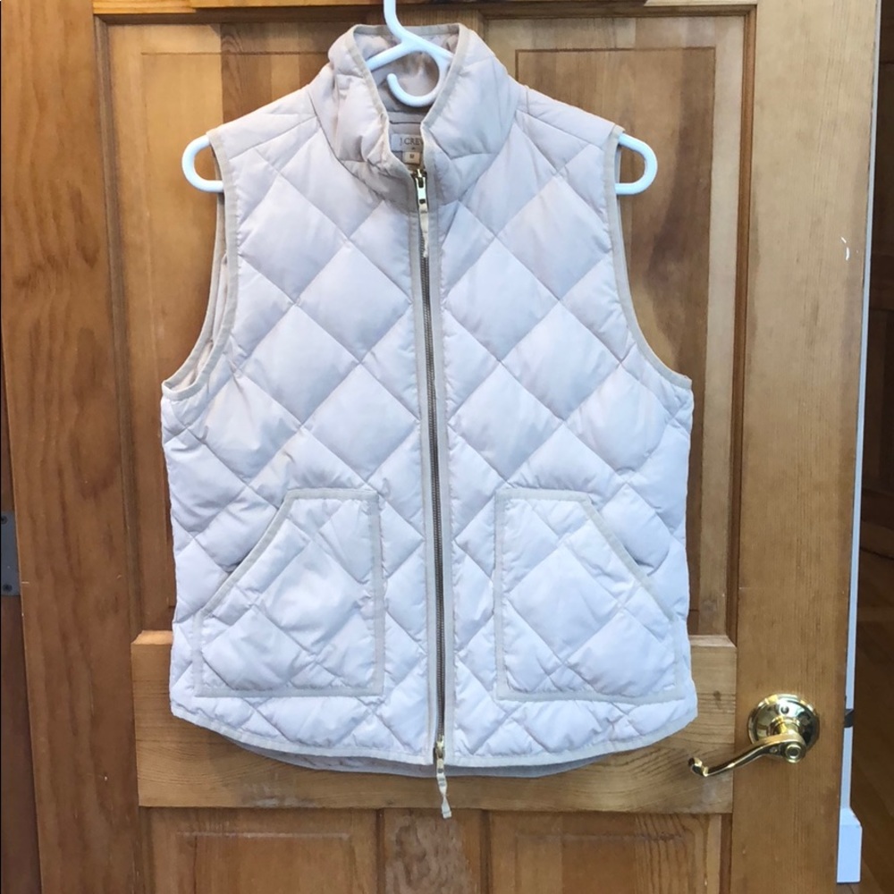 JCREW VEST CREME SIZE M